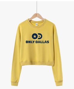 Only Dallas Logo Cropped Sweatshirt – Yellow