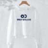 Only Dallas Logo Cropped Hoodie – White