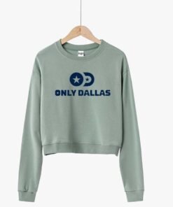 Only Dallas Logo Cropped Sweatshirt – Sage
