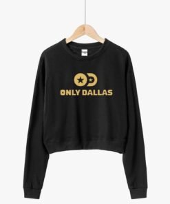Only Dallas Logo Cropped Sweatshirt – Black